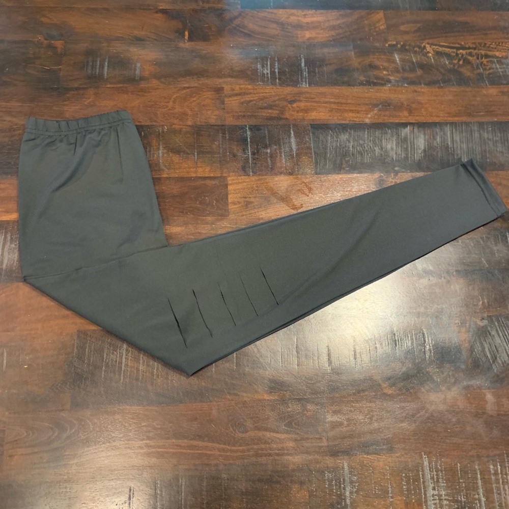 Black Hollow Out High Waist Leggings - Picture 10 of 10